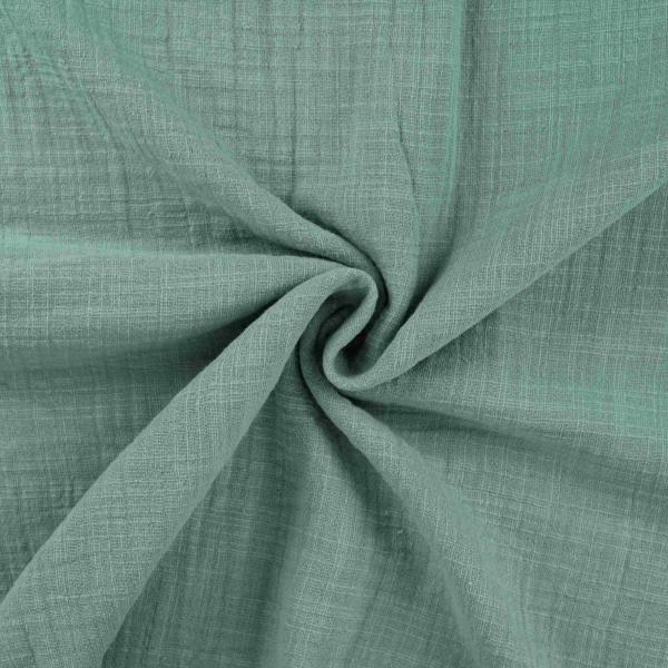 Slub Musselin Dark Dusty Mint, uni
